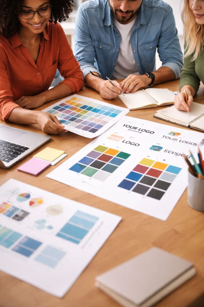 Hands-on creative work for logo and brand design